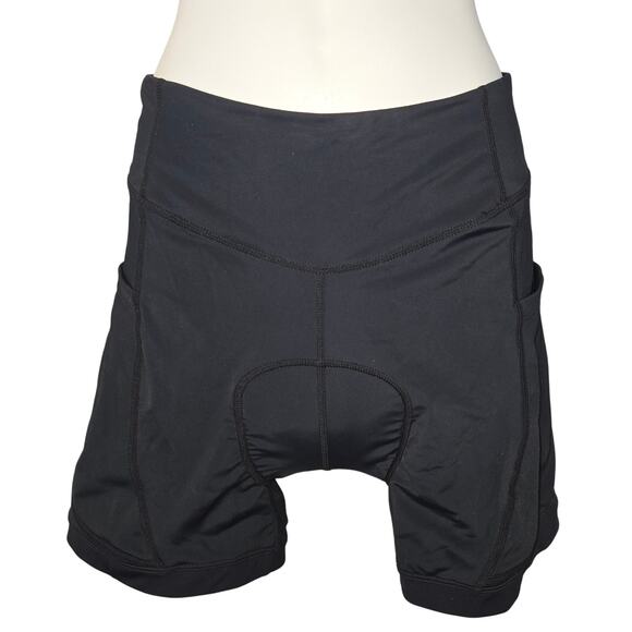 Baleaf Womens Padded Cycling Shorts M Black Bike 3D Gel Seat High Waist Pockets - Picture 3 of 13